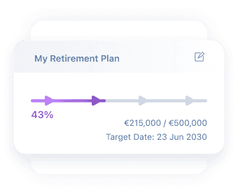 Retirement goal progress card