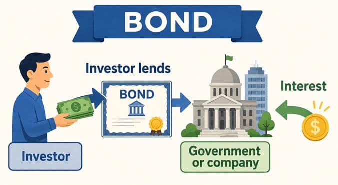 A bond is a loan from an investor to a government or company