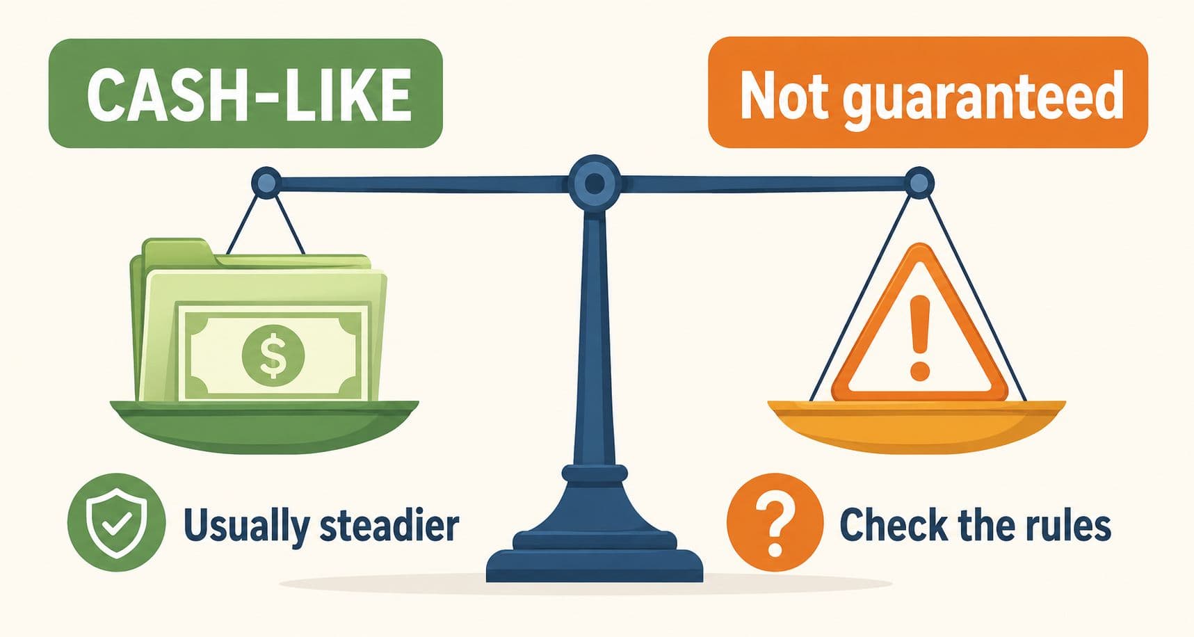Money-market investments can provide a steadier place for money, but they are not guaranteed
