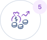 Step five let your money work graphic